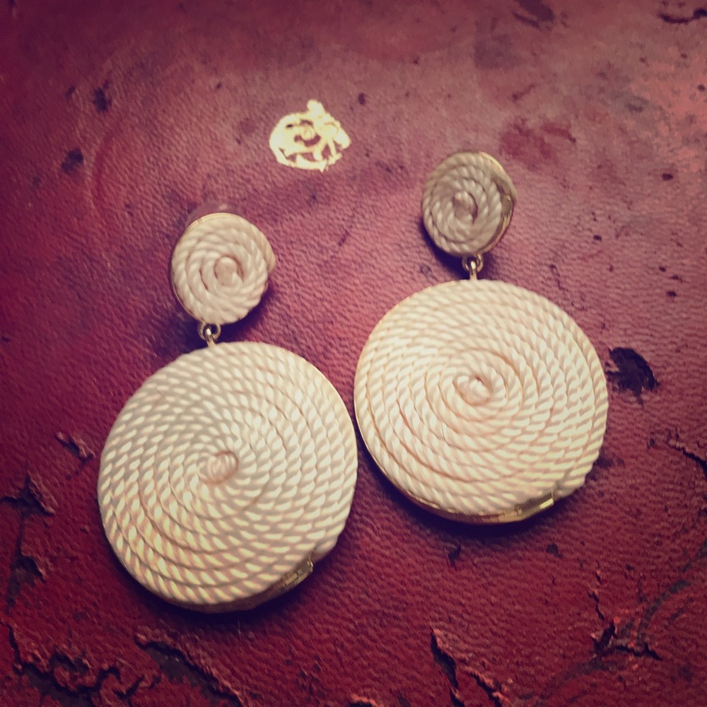 Pink beaded drop earrings
